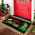 VIKAMA Creative Christmas Carpet Soft Doormat Welcome Carpet Living Room Carpet Rug For Bedroom Outdoor Carpet Christmas Decorat