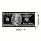 VIKAMA Creative Dollar Striped Rug, Durable and Easy-to-Clean Home Decor, Room and Living Room Decorative Floor Mat