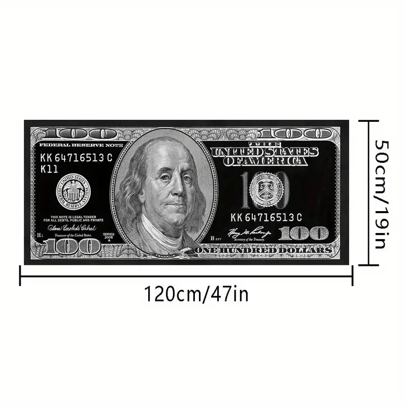 VIKAMA Creative Dollar Striped Rug, Durable and Easy-to-Clean Home Decor, Room and Living Room Decorative Floor Mat