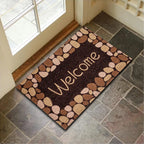 VIKAMA Crystal Velvet Floor Mat Stone Wood Grain Entryway Door Mat Entry Non-Slip Foot Mat Home Decoration Small Carpet 40x60cm