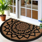 VIKAMA American-Style Floral Pattern Floor Mat, Non-Slip And Dirt-Proof, Home Decor Carpet In The Entrance, Bathroom And Kitchen