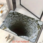 VIKAMA 2D Optical Illusion Endless Cave Design Doormat Rug For Bedroom Carpet For Live Room Floor Mat Welcome Mat Home Decor
