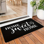VIKAMA "HOME SWEET HOME" Valentine's Day Heart-Design Welcome Door Mat, Outdoor Garden Non-Slip Carpet, Holiday Gift, Home Decor