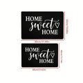 VIKAMA "HOME SWEET HOME" Valentine's Day Heart-Design Welcome Door Mat, Outdoor Garden Non-Slip Carpet, Holiday Gift, Home Decor