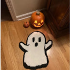 VIKAMA Halloween Ghost Carpet Comfortable Soft Imitation Cashmere Home Decor Bedroom Decor Rug Entrance Hall Doormat