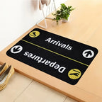 VIKAMA Minimalist Airplane Parking Sign Pattern Rug Living Room, Bedroom, Entryway Doormat Soft and Comfortable Home Decor Rug