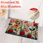 VIKAMA2D Garden Flower Doormat Rug For Bedroom Living Room Carpet Fireplace Floor Mat Kitchen Rug Non-slip Bathroom Mat Home Dec