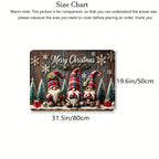 VIKAMA Christmas Carpet Three Santa Claus Doormat Entrance Welcome Mat Outdoor Carpet Rug For Bedroom Living Room Home Decoratio