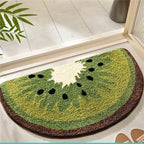 VIKAMA Cute Cartoon Lemon Smiling Face Plush Carpet Bathroom Water Absorbing And Anti Slip Floor Mat Home Decoration