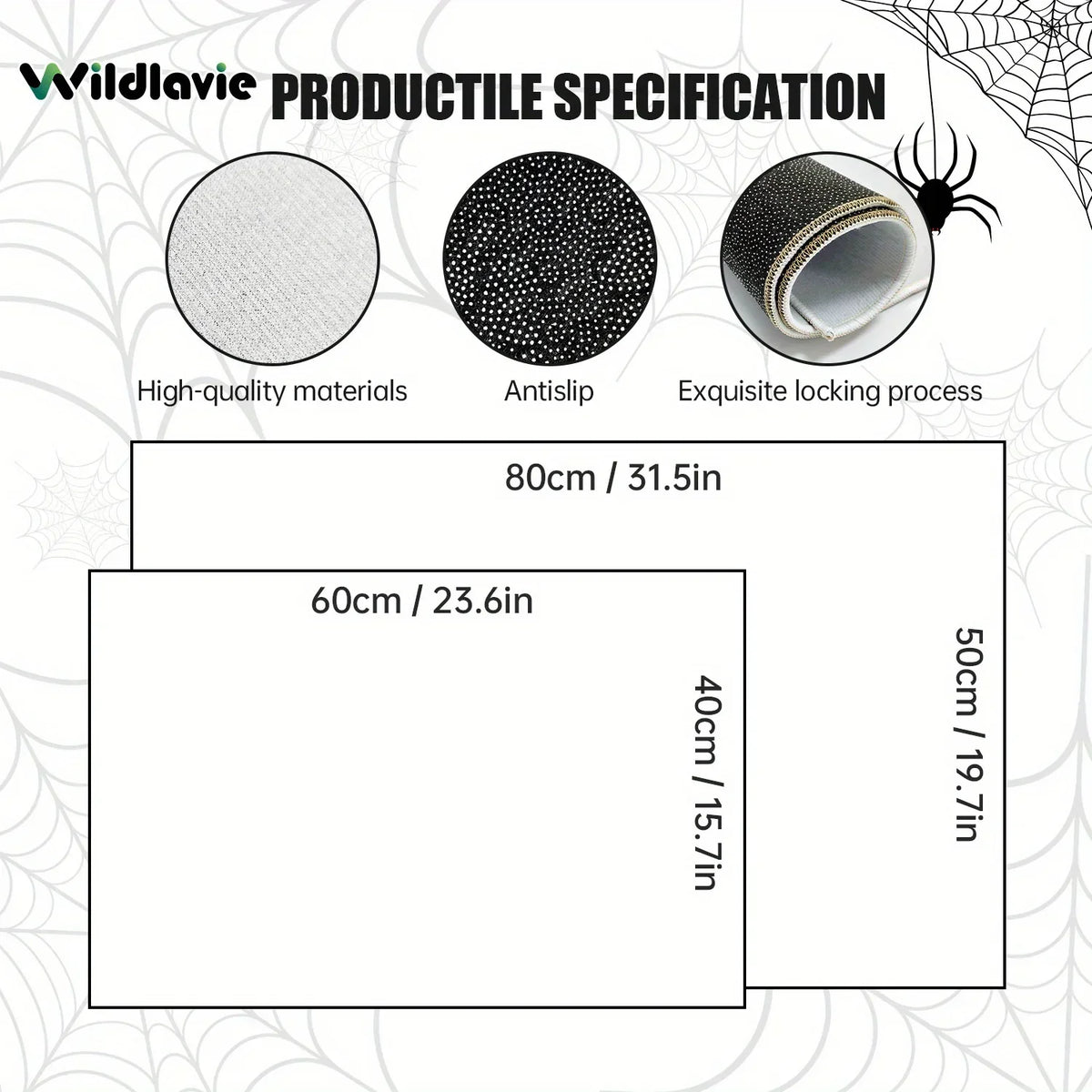 VIKAMA Welcome Mat Gray Outdoor Carpet Black Cat Carpet Crystal Velvet Non-Slip Mat Rug For Bedroom Living Room Carpet
