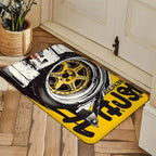 VIKAMA Racing Wheels Printed Carpet Soft Noise Reduction Entrance Door Mats Bedroom Bathroom Doorway Mats Home Decoration
