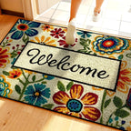 VIKAMA Bright Flower Carpet Garden Doormat Welcome Mat Rug For Bedroom Living Room Carpet Outdoor Carpet Home Decor