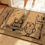 VIKAMA Fun Owl Welcome Floor Mat, Suitable For Entrance And Bathroom Areas, Non-Slip And Dirt-Resistant, Home Decoration Carpet