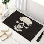 VIKAMA Halloween Horror Skull Carpet Door Mat Living Room Carpet Rug For Bedroom Black Floor Mat Anti-Fouling Dirt-Resistant