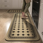 VIKAMA 1/2PCS Kitchen Oil-Resistant Floor Mat, Bathroom Absorbent Quick-Drying Carpet, Anti-Slip Doormat For Home Decoration