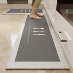 VIKAMA 1/2PC Cartoon Easy To Manage Kitchen Floor Mat Home Long Crystal Velvet Carpet Dirt Resistant and Non-Slip Floor Mat