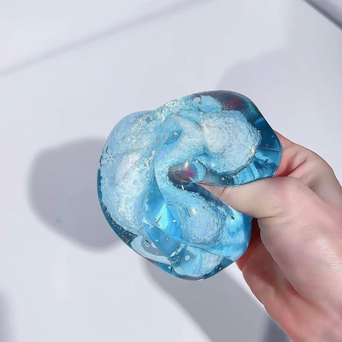 Crystal Blue Slushy Snowball Stress Ball